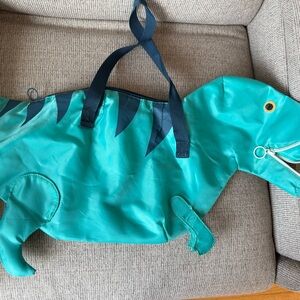 Teal Dinosaur Shaped Bag